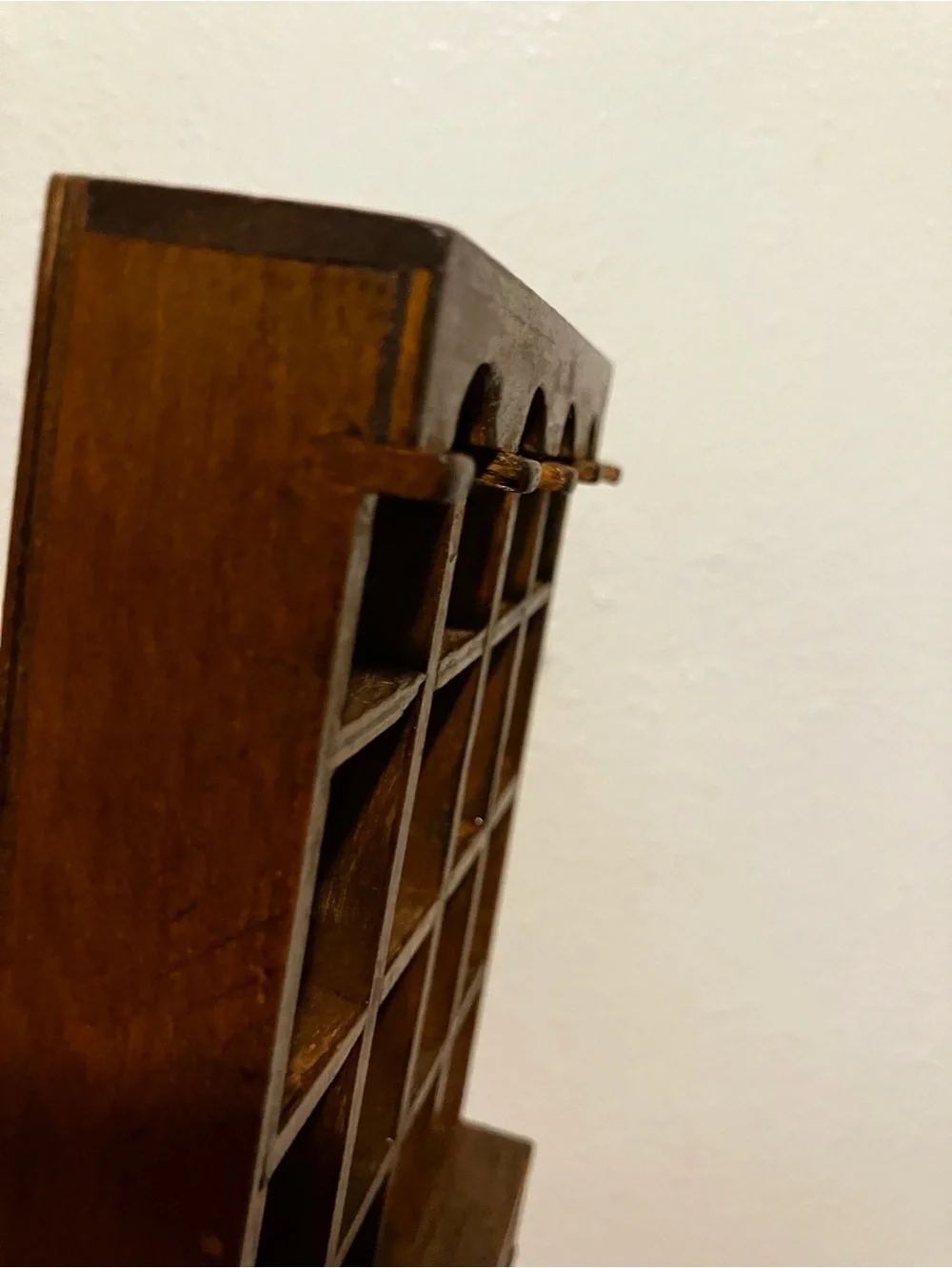 Miniature wooden display cabinet or hutch
